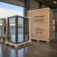 Hangxing Schmalrahmen-Eckfenstersystem mit Meerblick, Festverglasung, Bewegliche Fensterflügel, Maßanfertigung, B2B Großhandelslieferanten