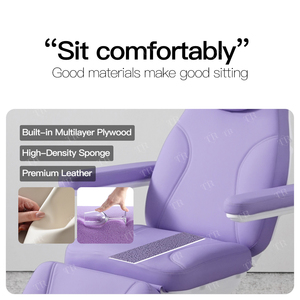 Table de massage électrique moderne Turri personnalisation violette tête d'esthéticienne ensemble de meubles de lit de <span class=keywords><strong>spa</strong></span> fonction de levage repose-pieds hôtel - Product Image 4