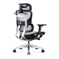 Nouvelle conception de chaise de bureau ergonomique de direction, pivotante, à dossier haut, en tissu maillé confortable, de style moderne, blanche, de qualité supérieure.
