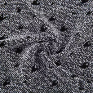 TR Garngefärbtes Spandex-Kleidungsgewebe Polyester-Schlingengarn Hahnentritt-Muster Beflockter Jacquard-<span class=keywords><strong>Tweed</strong></span> Gestrickter Stoff für Bekleidung - Product Image 6