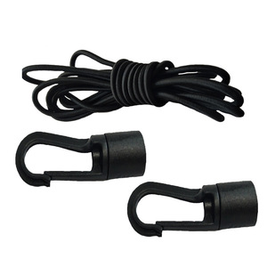 Corde élastique de camping en plein air de 7 mm avec double crochet, mousqueton en nylon pour la fixation de tentes et la fixation d'équipements, utilisable en toutes saisons - Product Image 5