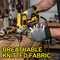 Gants de sécurité industriels imperméables, épais, à doigts entiers, avec rembourrage en microfibre, antidérapants et protection renforcée de la paume