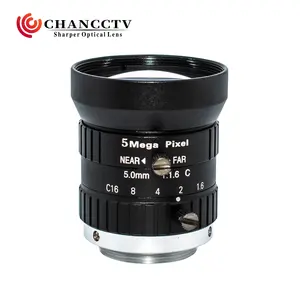 1/1.7 "5mm F1.6 렌즈 머신 비전 카메라 C 마운트 5 메가 픽셀 렌즈