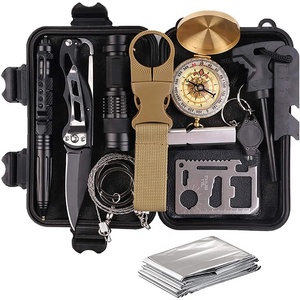 Kit d'équipement de survie d'urgence, équipement et équipement de premiers secours, 13 en 1, pour le <span class=keywords><strong>Camping</strong></span>, <span class=keywords><strong>matériel</strong></span> de survie, SOS, nouveauté - Product Image 1