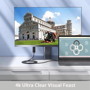 Câble HDTV SYONG <span class=keywords><strong>USB</strong></span>-C Type C <span class=keywords><strong>USB</strong></span> 3.1 vers <span class=keywords><strong>HDMI</strong></span> 4k 2k pour ordinateur portable <span class=keywords><strong>Air</strong></span> Pro XPS13 - Product Image 5