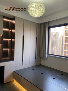 Struttura Letto Tatami King Size in Legno con Scrivania, Guardaroba e Testiera, Mobile Contenitore Moderno e Contemporaneo per Camera da Letto - Product Image 6