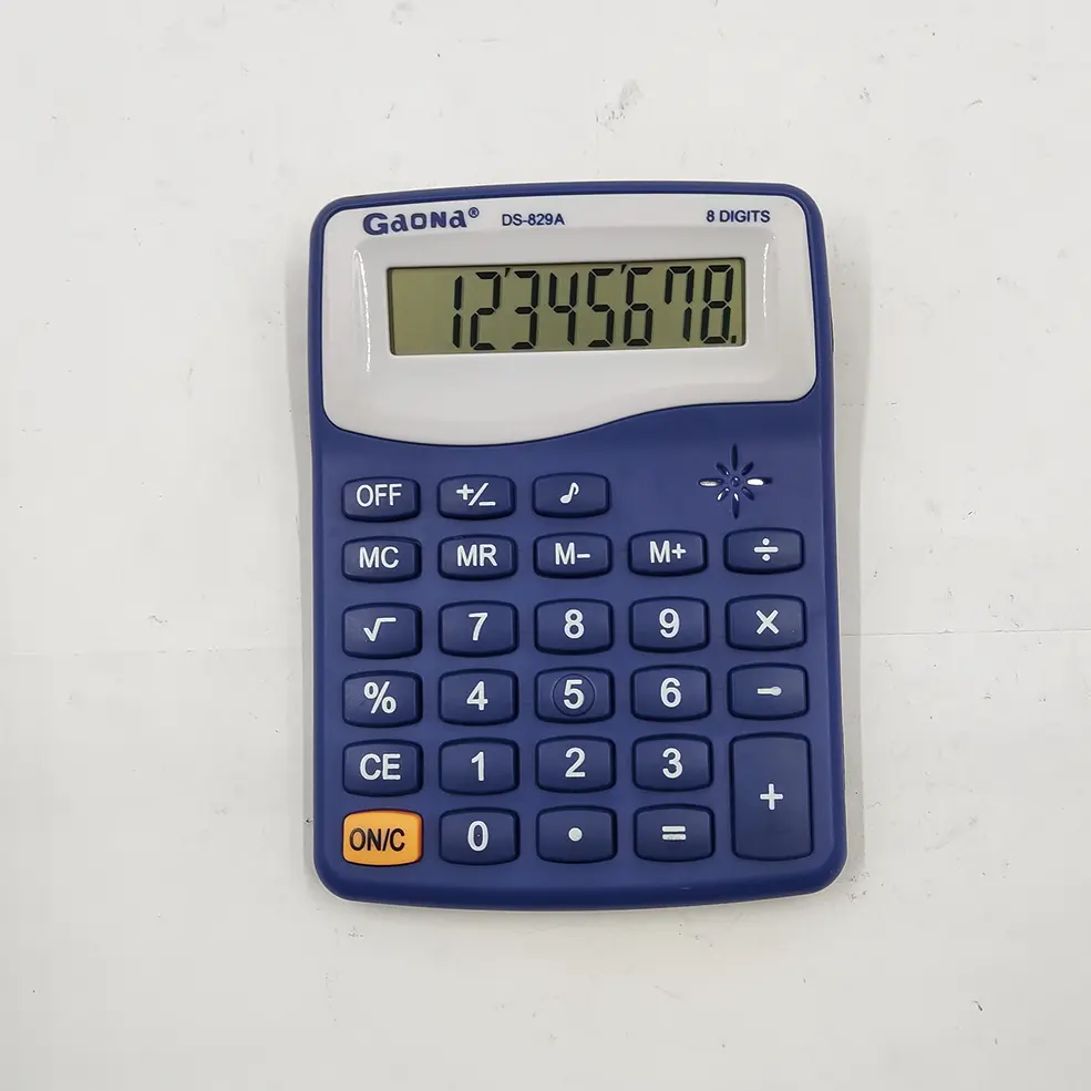 Дешевый студенческий Настольный калькулятор 12-значный двойной мощности (солнечная батарея)
