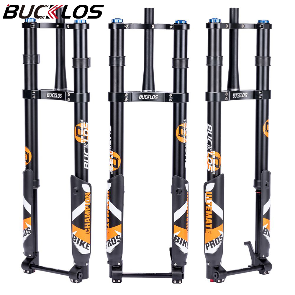 OEM/ODM BUCKLOS Horquilla 20 24 26 дюймов запчасти для велосипеда Fat Bike, Двойная корона, горная перевернутая подвеска, Воздушная передняя вилка