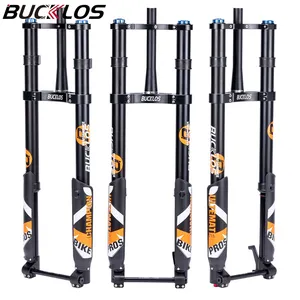 OEM/ODM BUCKLOS Horquilla 20 24 26 " Bicycle Parts Fat Bike Double Crown Downhill Inverted Suspension Air Pressure Front Fork
