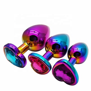 Prise anale colorée en métal <span class=keywords><strong>cristal</strong></span> arc-en-ciel, jouet <span class=keywords><strong>Anal</strong></span> Sexy, pour femmes, 4 pièces - Product Image 6