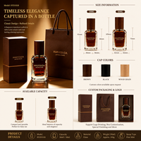 Flacon de parfum vide en verre pour homme, design intérieur ambré, flacon vaporisateur rechargeable, option de gravure, logo personnalisé