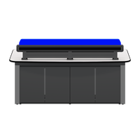 Console intelligente personnalisée avec bureau à DEL réglable, poste de travail du centre de commandement du gouvernement