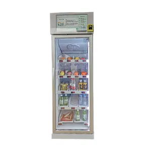 酒店配有年龄识别器的智能冰箱自动售货机小吃啤酒机自动售货机