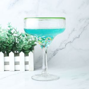Décorations de fête à thème mexicain coloré en verre soufflé à la main verres à margarita confettis tasse à cocktail - Product Image 3