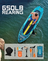 Planche de SUP à pédales pour la pêche avec logos personnalisés, facile à transporter, bateau de pêche à double chambre, pagaie, certificat CE, planche de surf