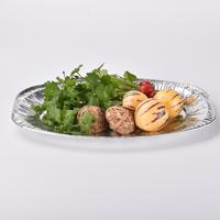 Gros plateau ovale en aluminium grand plateau jetable dinde poisson griller rôtir casserole en aluminium