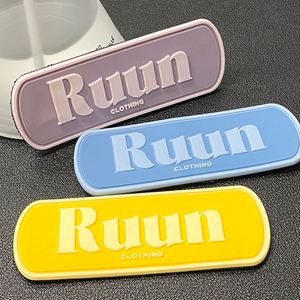 Custom 3D Soft Rubber PVC Silicone Embossed Patch <b>Tag</b> logo for Clothing Transparent PVC Patch Rubber Labels Stick to the <b>Clothes</b> - Product Image 2