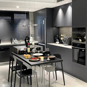 Armarios de cocina de madera de acero inoxidable modernos personalizados Love Zone con acabado de alto brillo Diseño multifuncional Fácil instalación - Product Image 2