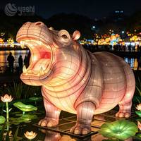 Lanternes d'animaux en forme de dinosaures pour l'extérieur, lanternes de festival pour la décoration extérieure à long terme dans les parcs et les sites touristiques