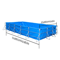 Piscine pliable en toile PVC imperméable HighGreat, très vendue, avec support oblique carré, garantie 1 an, 18000