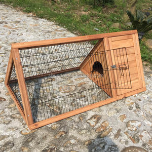 Conejera <span class=keywords><strong>para</strong></span> mascotas <span class=keywords><strong>de</strong></span> jardín al aire libre con diseño impreso triangular <span class=keywords><strong>de</strong></span> funcionamiento <span class=keywords><strong>de</strong></span> <span class=keywords><strong>madera</strong></span> <span class=keywords><strong>para</strong></span> conejillos <span class=keywords><strong>de</strong></span> indias conejos <span class=keywords><strong>hurones</strong></span> - Product Image 3