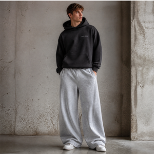 Pantalones Deportivos para Hombre, 420GSM, Corte Ancho con Logotipo Personalizado, Cintura Elástica, Estilo Urbano, Holgados e Informales - Product Image 5