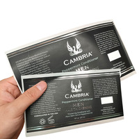 Étiquettes adhésives personnalisées logo étanche cosmétiques étiquette en vinyle feuille d'or shampooing autocollants étiquettes d'emballage pour bouteille de shampooing