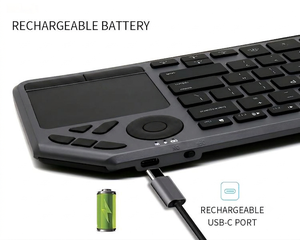 Keyboard TV Nirkabel 2.4G Bluetooth Dual Mode dengan Lampu Latar RGB Plastik dan Touchpad untuk Laptop dan Perangkat Smart TV/iOS/Android - Product Image 5