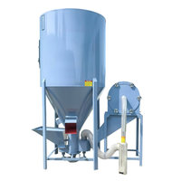 Broyeur-mélangeur vertical à aspiration automatique en acier de 500 kg à faible bruit, fonctionnement stable pour la production quotidienne de gros lots d'aliments
