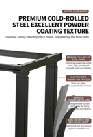 D-8B Bureau debout électrique intelligent à double moteur abordable, tables réglables en hauteur, cadre de bureau réglable en hauteur