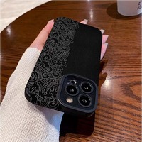 Étui de protection pour téléphone portable en cuir artificiel TPU avec impression de motif de nuage porte-bonheur pour iPhone Xs 11 12 13 14 15 16 17 18 Pro Max
