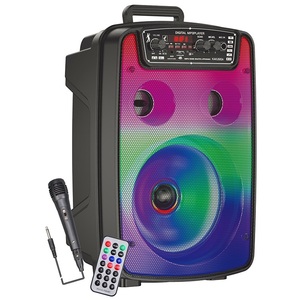 Kakusiga 8 Inch 10W Rechargeable <b>Speaker</b> With Led Lights Bluetooth Fm <b>Usb</b> Ksc 688 - Product Image 1