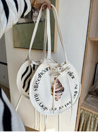 Bolsa de Tela de Algodón Orgánico de Alta Calidad, Plegable, Redonda, con Diseño Personalizado, Logotipo, para Compras, Venta al Por Mayor
