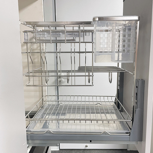 Étagère à épices coulissante de cuisine au design moderne, paniers de rangement fins en fil métallique pour l'organisation, étagères coulissantes pour assaisonnements - Product Image 1