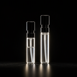 Clear Glass Perfume Atomizer <b>Bottle</b> Black Fine <b>Mist</b> Pump Cap Empty Refillable Travel Size Cosmetic Container Bulk Wholesale - Product Image 5