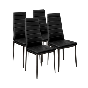 Chaises de salle à manger avec jambes en métal, mobilier de luxe nordique moderne en PU, vente en gros, - Product Image 1