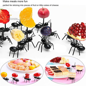 Tusuk Gigi Bentuk Semut, Garpu Buah, Garpu Makanan Semut yang Dapat Digunakan Kembali, Tusuk Makanan Hewan untuk Kue, Camilan, Dapur, Pernikahan, Pesta Ulang Tahun - Product Image 2