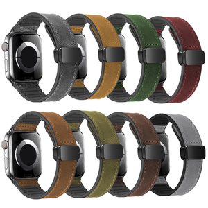 <span class=keywords><strong>Bracelet</strong></span> boucle magnétique en <span class=keywords><strong>cuir</strong></span> vintage pour <span class=keywords><strong>apple</strong></span> <span class=keywords><strong>Watch</strong></span> Series 10 9 <span class=keywords><strong>8</strong></span> 7 6 Horween Leather <span class=keywords><strong>Watch</strong></span> Strap - Product Image 6