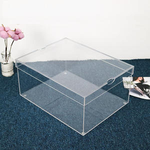 Spring Sign PMMA clear schuhe <span class=keywords><strong>Nike</strong></span> shoes case caja de zapatos de plástico acrílico zapatillas transparentes display Shoebox <span class=keywords><strong>con</strong></span> tapa - Product Image 3