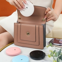 Miroir de poche à led portable et rechargeable avec logo personnalisé miroir de maquillage à led pour écran tactile intelligent pliable et léger