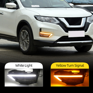 DRL-luces diurnas antiniebla para <span class=keywords><strong>Nissan</strong></span> x-trail <span class=keywords><strong>Xtrail</strong></span> X Trail 2017, 2018, 2019, 2020, 12V, luz diurna con señal amarilla - Product Image 5