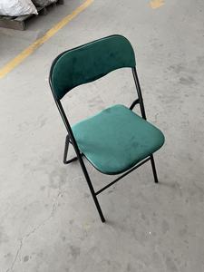 Hot Selling <span class=keywords><strong>Black</strong></span> Metal Leather Folding <span class=keywords><strong>Chair</strong></span> Melhor Preço Cadeira de Lazer para Restaurante Sala de Estar Hotel Outdoor School Park Use - Product Image 5