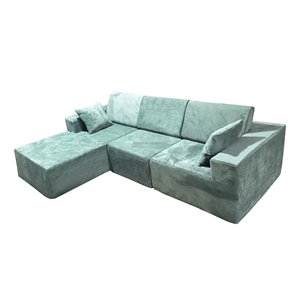 Set <span class=keywords><strong>Divano</strong></span> Moderno 3+1 Posti in Tessuto Compresso, <span class=keywords><strong>Divano</strong></span> Modulare a L Senza Telaio, Adatto per Soggiorni e Appartamenti - Product Image 5