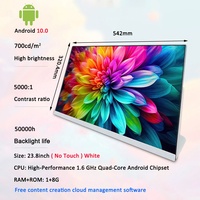 Écran tactile capacitif LCD de 21,5/23,8/27 pouces en forme de L pour tablette Android, affichage numérique, menu électronique, pour les magasins de thé au lait