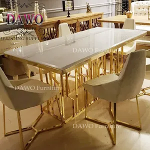 2019 High Quality Modern Style wedding glass dining table