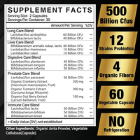 Capsules de compléments alimentaires de probiotiques et de fibres alimentaires de haute qualité, marque privée, pour homme, pour un regain d'énergie et un renforcement du système immunitaire.