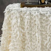 Tissu plissé en mousseline de soie à pampilles 3D effet plume, nouveau style, tissu brodé élastique pour jupes, chemises et vêtements de mode