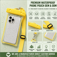 Pochette étanche durable pour téléphone portable, sac transparent étanche pour téléphone portable, sac étanche pour téléphone portable en PVC avec cordon