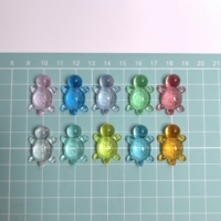 Pièces de jeu en acrylique transparent coloré en forme de tortue, accessoires de jeu de société, 500g
