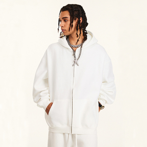 Vêtements de sport brodés en 3D personnalisés de haute qualité 600Gsm surdimensionnés en coton imprimé bouffée de crème pour hommes - Product Image 6